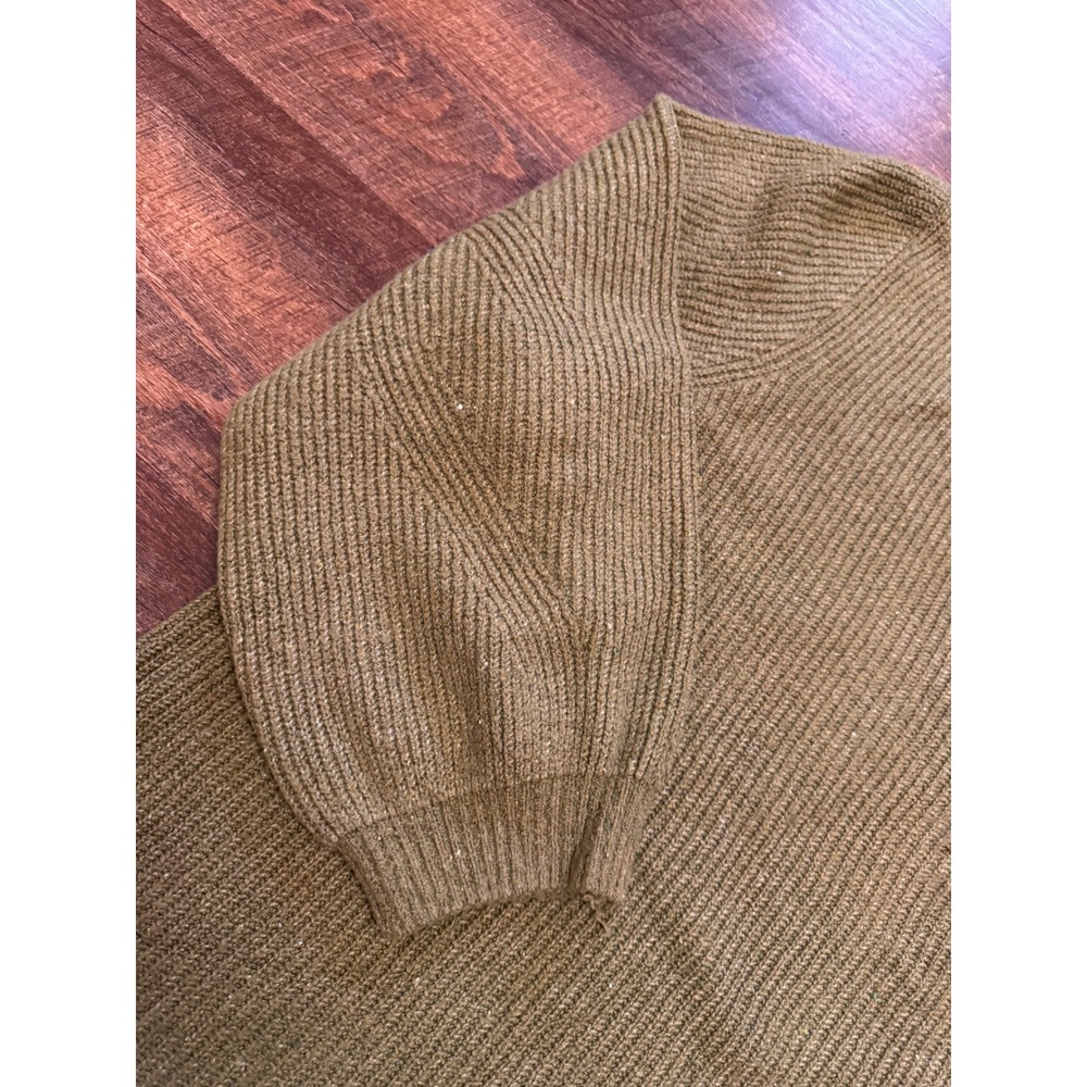 J. Jill Women's 3X Olive Green V-Neck Oversized Ribbed Knit Sweater - Picture 4 of 7